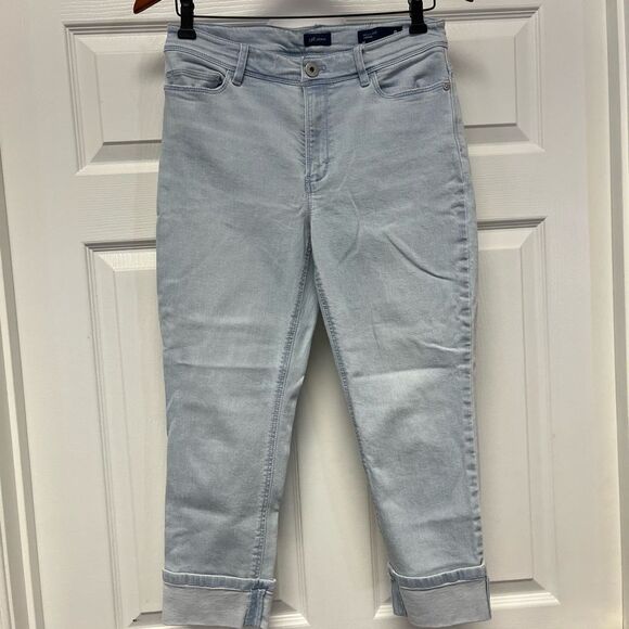 J. Jill Denim Light Wash High Rise Cropped Jeans sz 8p - Picture 1 of 6